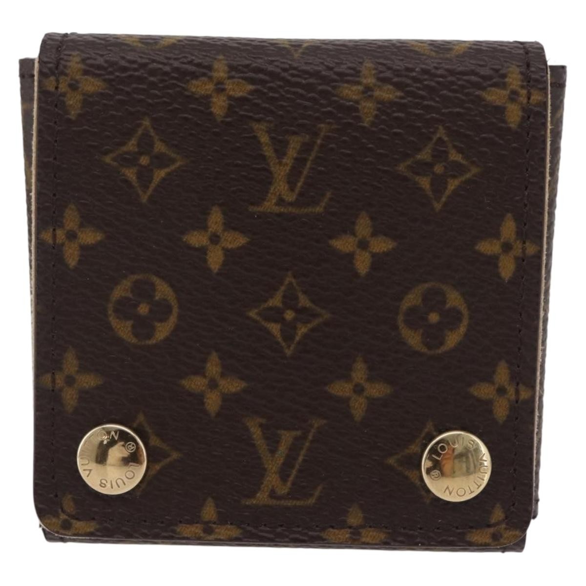 Louis Vuitton Folding Jewelry Case Monogram Canvas Brown Canvas Toiletry Case Accessory (Pre-Owned)