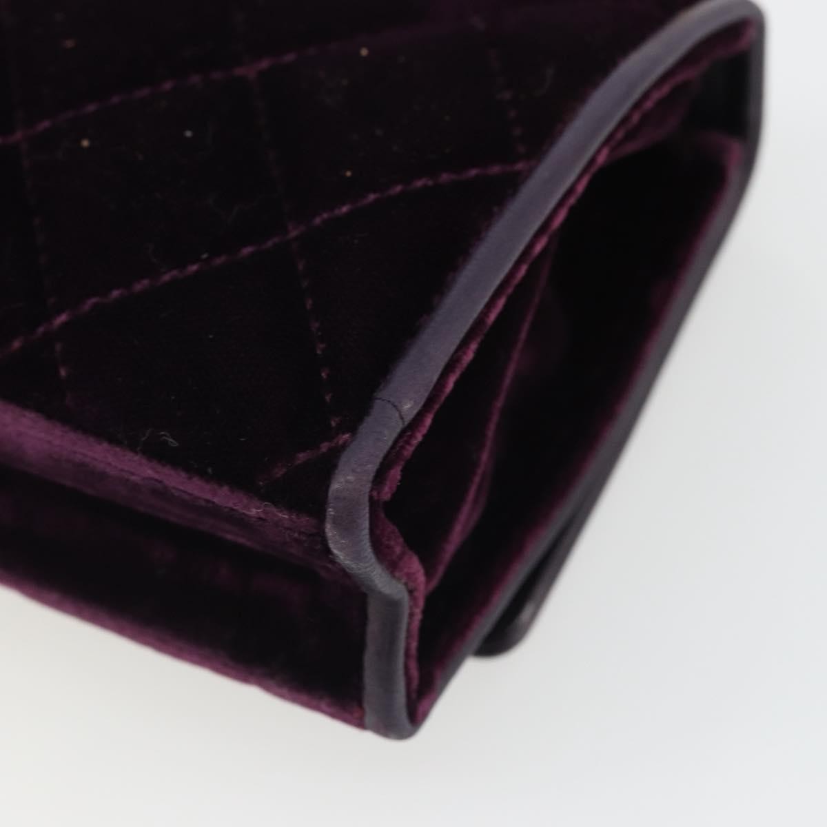 Chanel Wallet On Chain Quilted Velvet Purple Velvet Handbag (Pre-Owned)