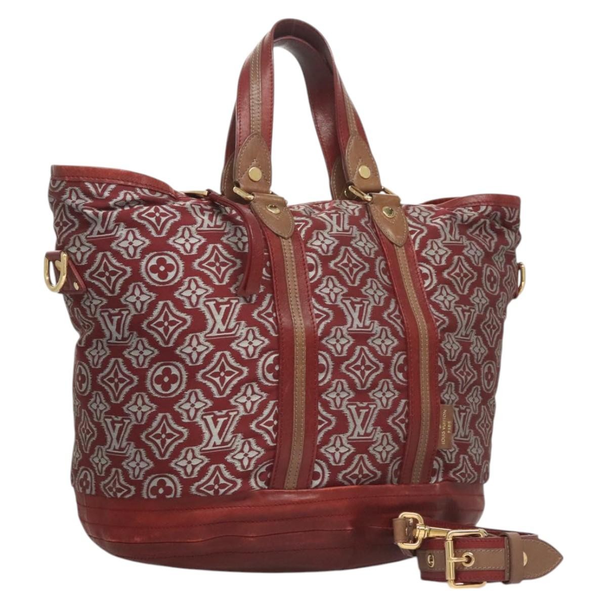 Louis Vuitton Aviator Limited Edition Monogram Jacquard Burgundy Canvas Handbag (Pre-Owned)