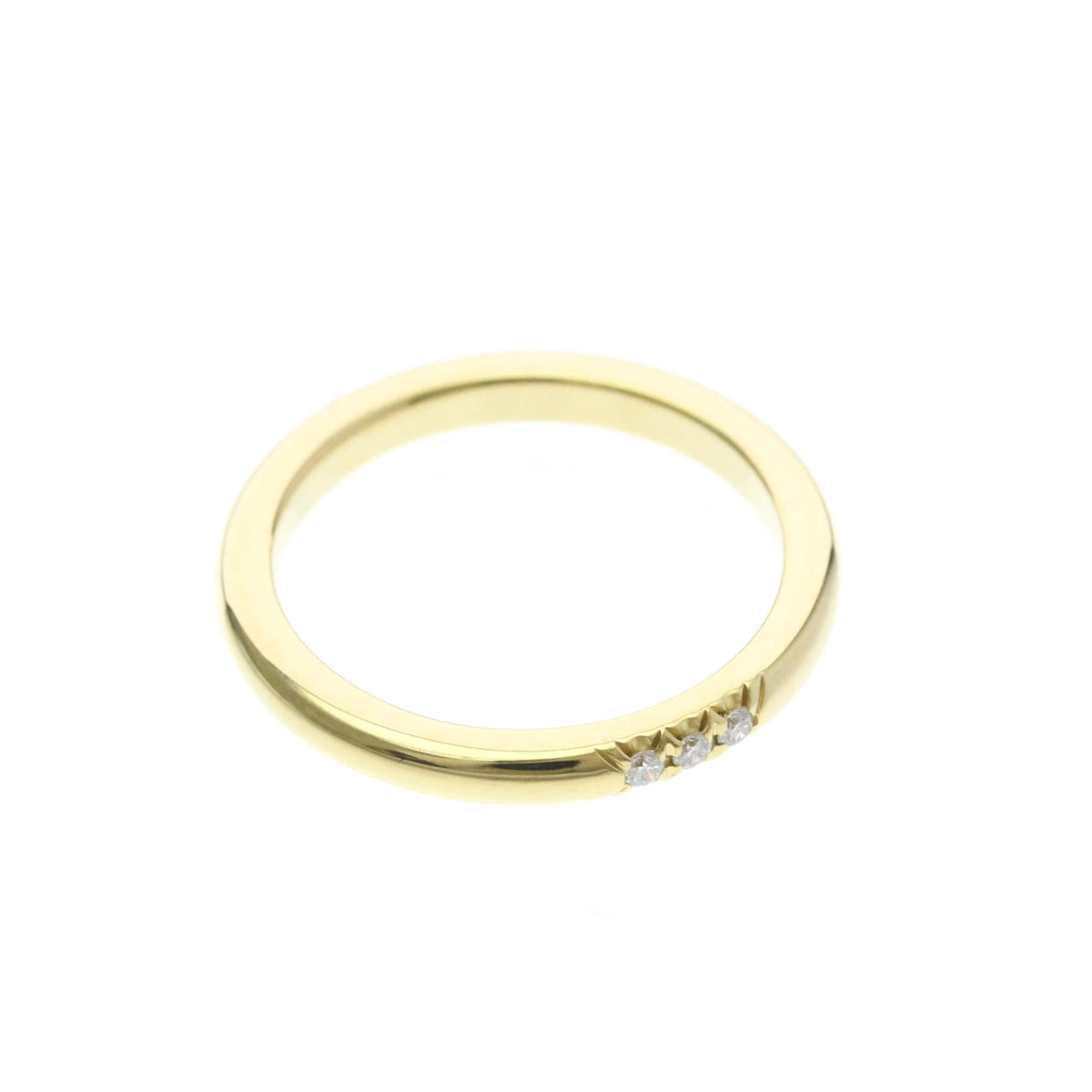 Tiffany & Co. Forever Band 18K Yellow Gold With Diamond Gold Yellow_Gold Ring Jewelry (Pre-Owned)