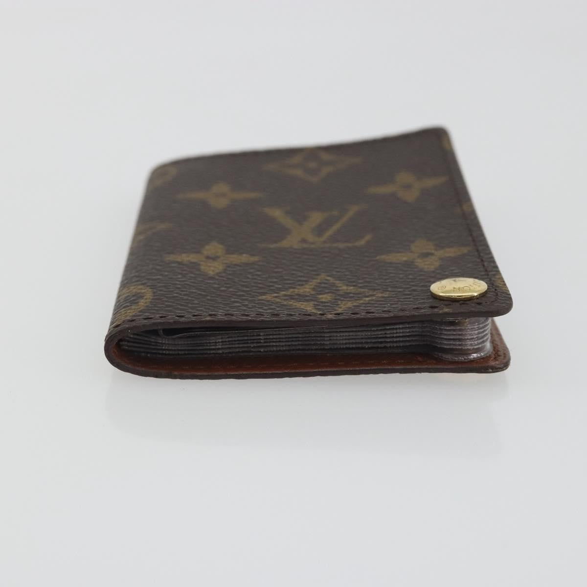 Louis Vuitton Porte Cartes Pression Card Case Monogram Canvas Brown Canvas Card Holders Accessory (Pre-Owned)