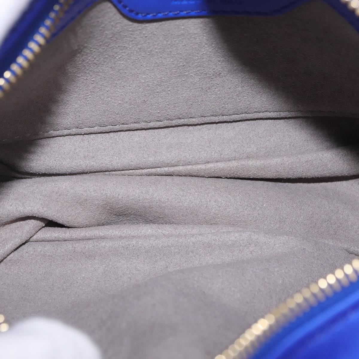 Stella Mccartney Stella Star Camera Quilted Satin Blue Satin Handbag (Pre-Owned)