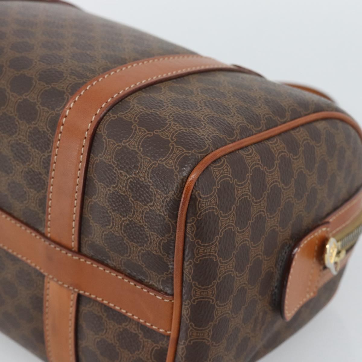 Celine Boston Macadam Canvas Brown Pvc Travel Bag Bag (Pre-Owned)