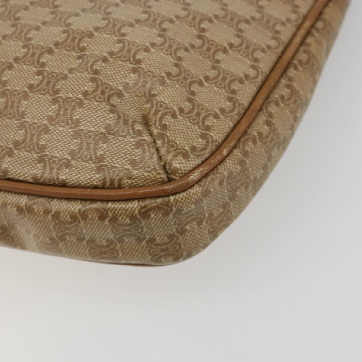 Celine Vintage Macadam Canvas Beige Pvc Shoulder Bag Bag (Pre-Owned)