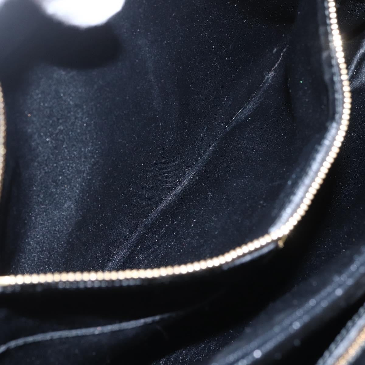 Salvatore Ferragamo Vala Chain Leather Black Leather Shoulder Bag Bag (Pre-Owned)
