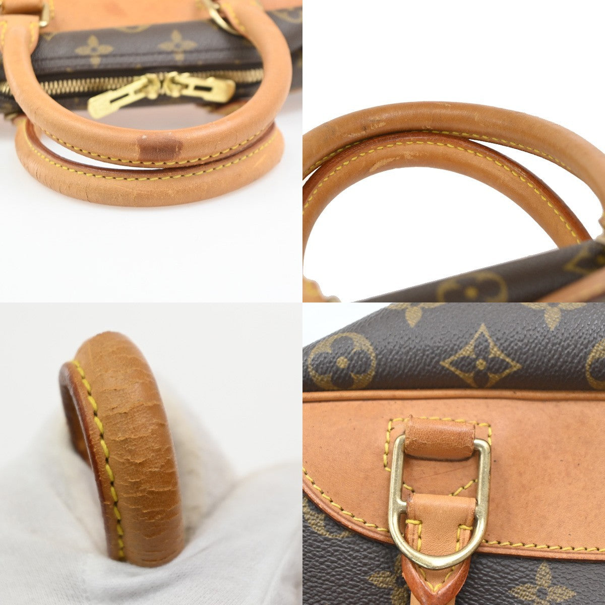 Louis Vuitton Deauville Monogram Brown Canvas Handbag (Pre-Owned)