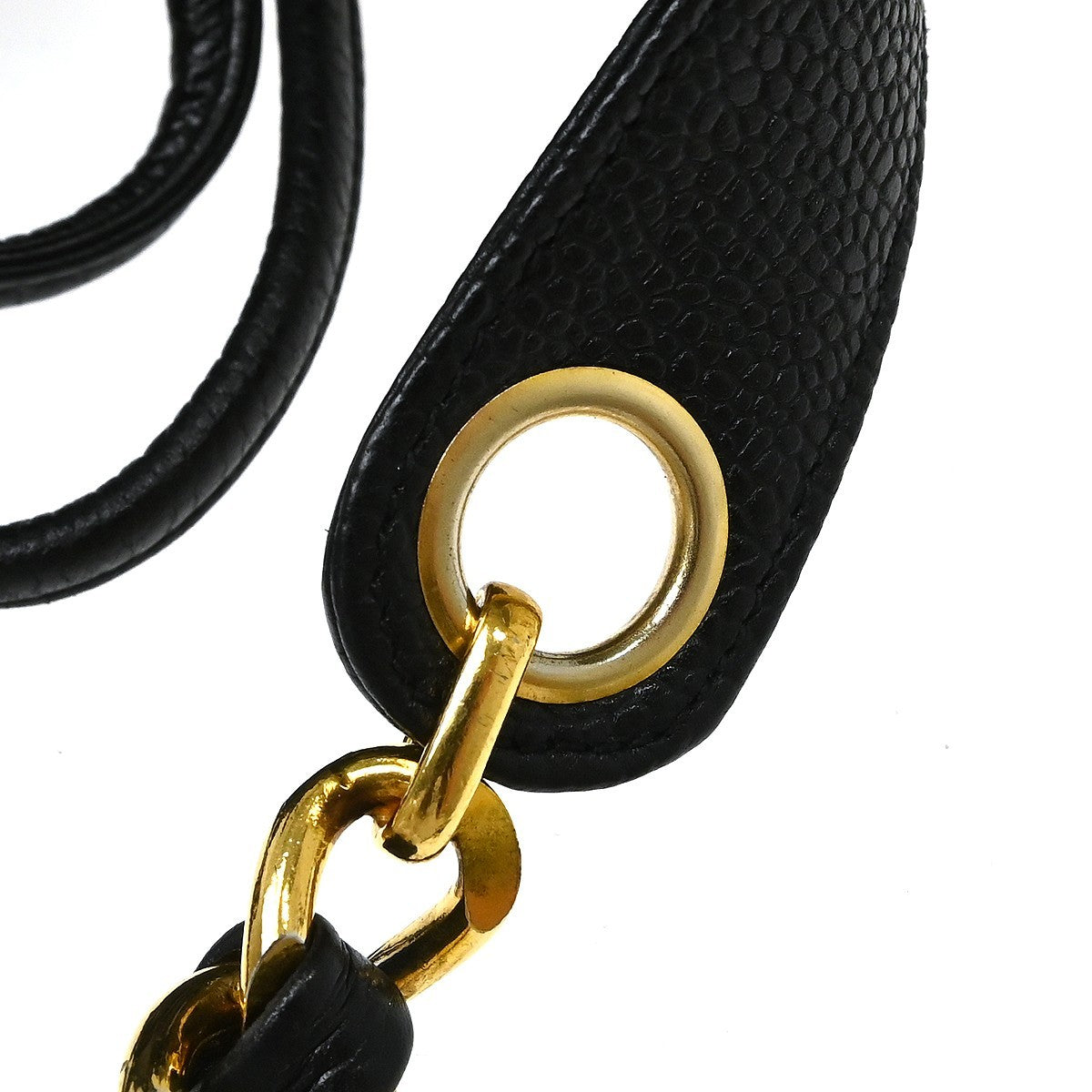 Chanel Vintage Cc Drawstring Bucket Caviar Black Leather Shoulder Bag Bag (Pre-Owned)