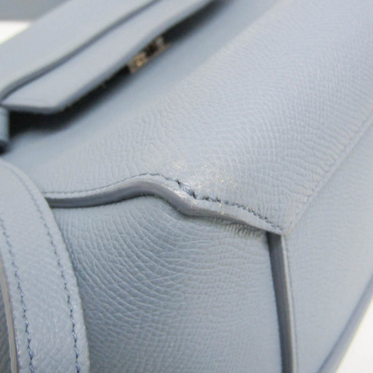 Celine Belt Smooth Calfskin Blue Leather Handbag (Pre-Owned)