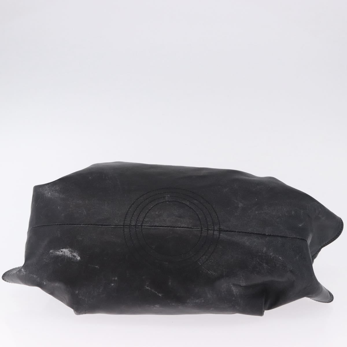 Loewe Aire Leather Black Leather Shoulder Bag Bag (Pre-Owned)