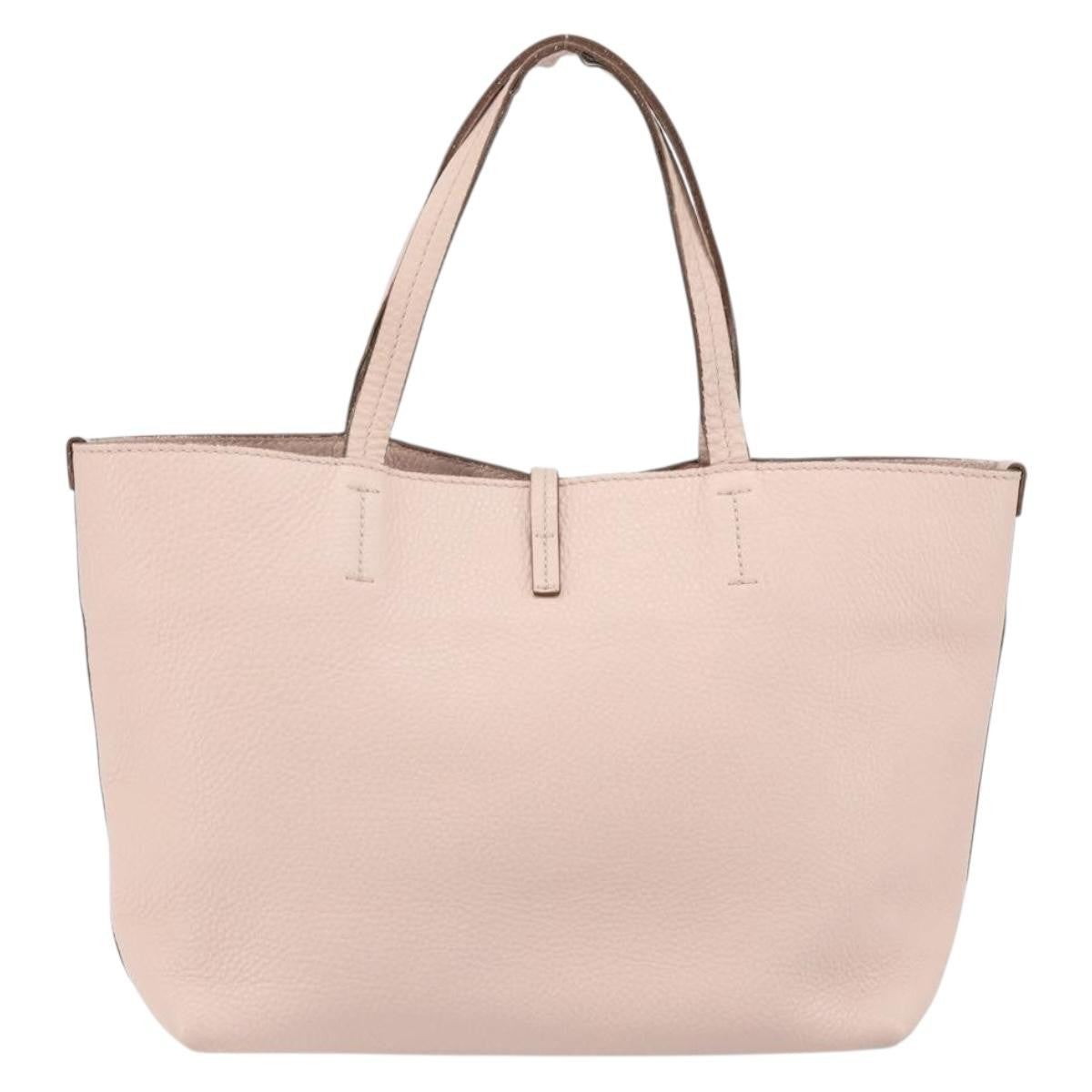 Salvatore Ferragamo Gancini Leather Pink Leather Tote Bag Bag (Pre-Owned)