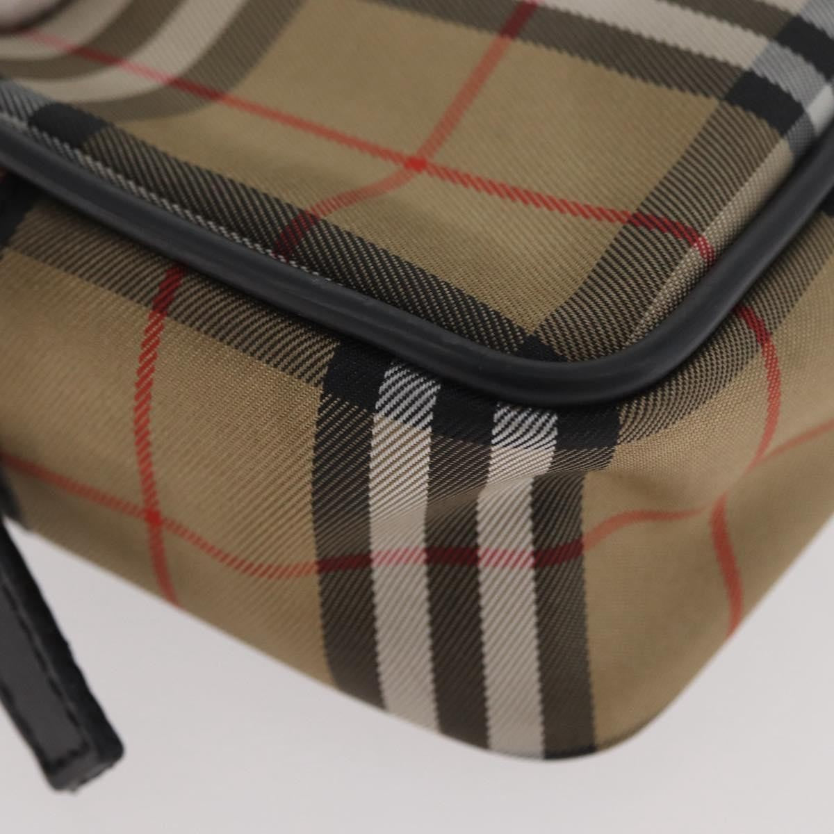 Burberry Nova Check Nylon Beige Nylon Handbag (Pre-Owned)