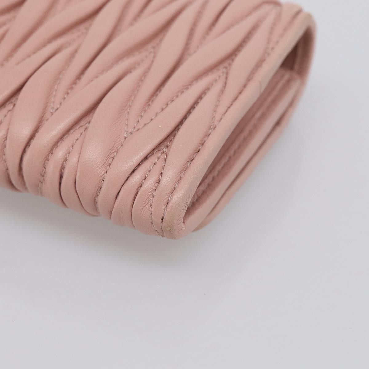Miu Miu Matelasse Leather Pink Leather Wallets Accessory (Pre-Owned)