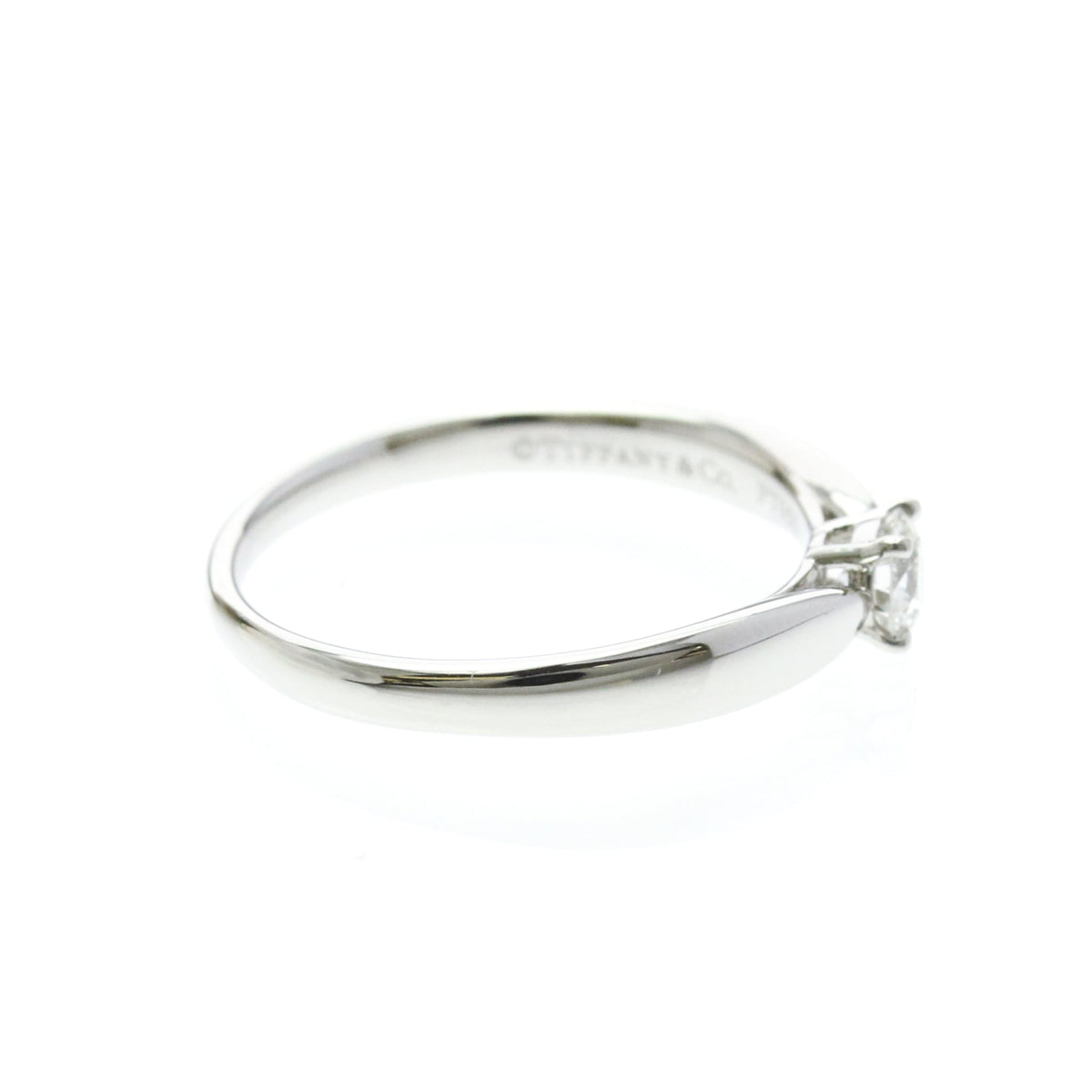Tiffany & Co. Harmony Solitaire Platinum And Pave Diamonds With Rbc Diamond G/Vs1 Silver Platinum Ring Jewelry (Pre-Owned)