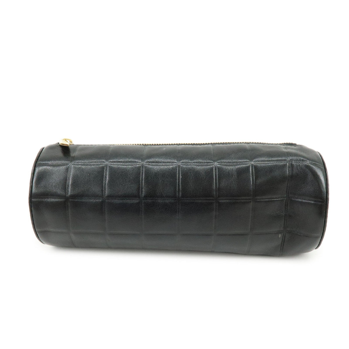 Chanel Chocolate Bar Cosmetic Quilted Lambskin Black Leather Toiletry Case Accessory (Pre-Owned)