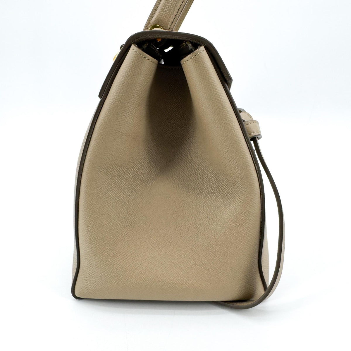 Celine Belt Calfskin Beige Leather Handbag (Pre-Owned)