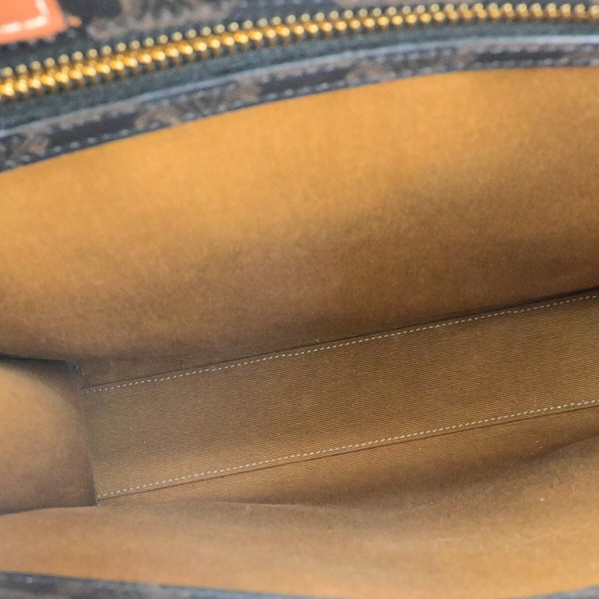 Celine Vertical Cabas Tote Triomphe Coated Canvas Brown Canvas Tote Bag Bag (Pre-Owned)