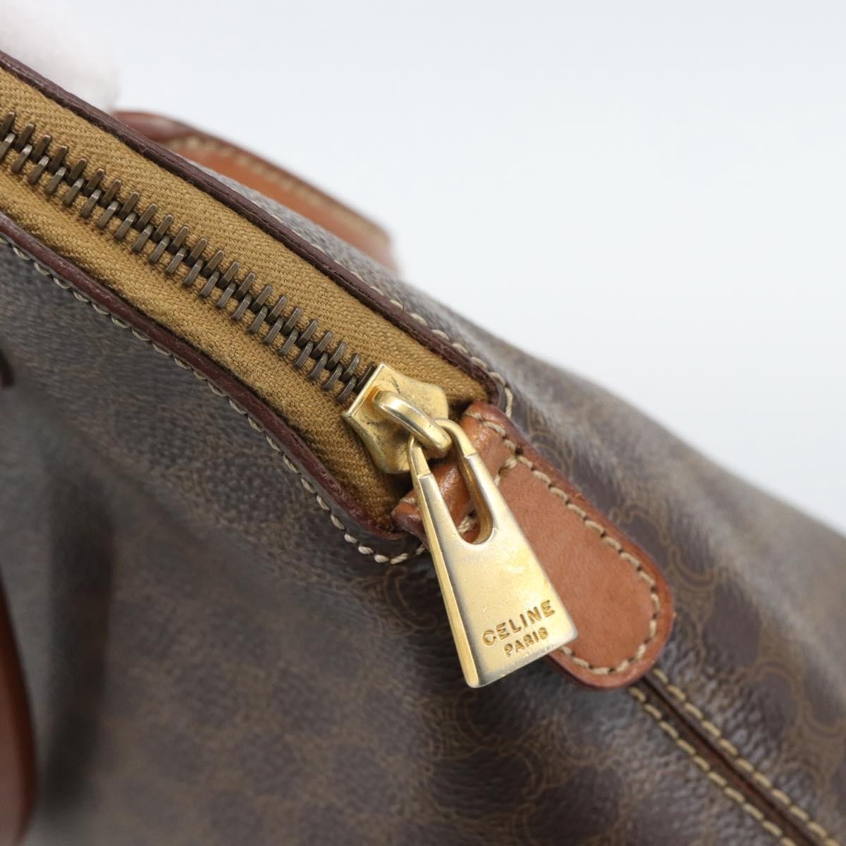 Celine Vintage Handbag Toile Céline Brown Pvc Handbag (Pre-Owned)