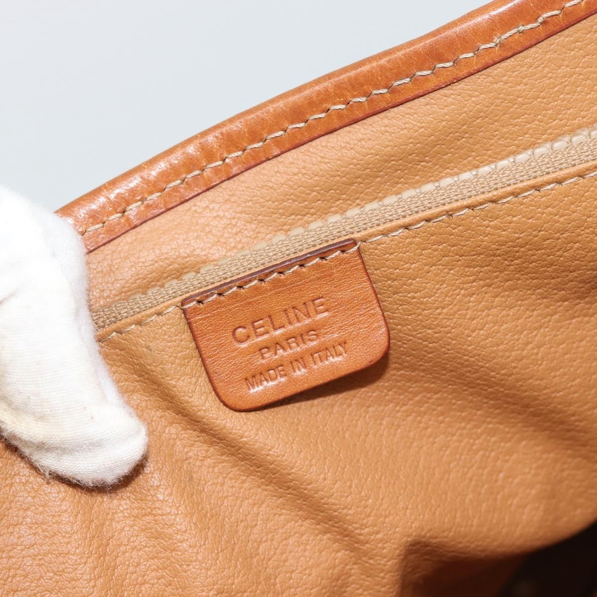 Celine Vintage Macadam Canvas And Leather Brown Canvas Tote Bag Bag (Pre-Owned)