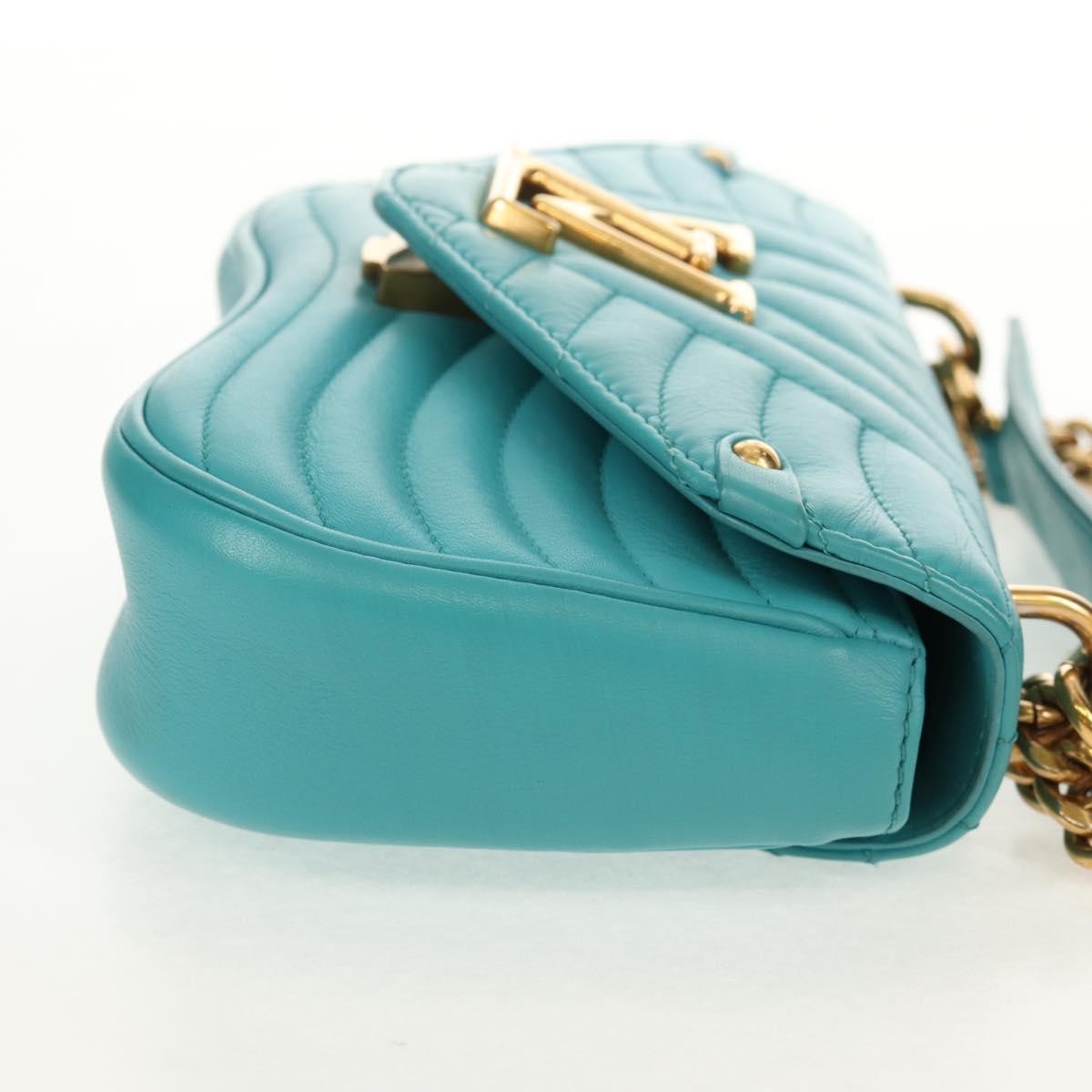 Louis Vuitton New Wave Chain Quilted Leather Blue Leather Shoulder Bag Bag (Pre-Owned)
