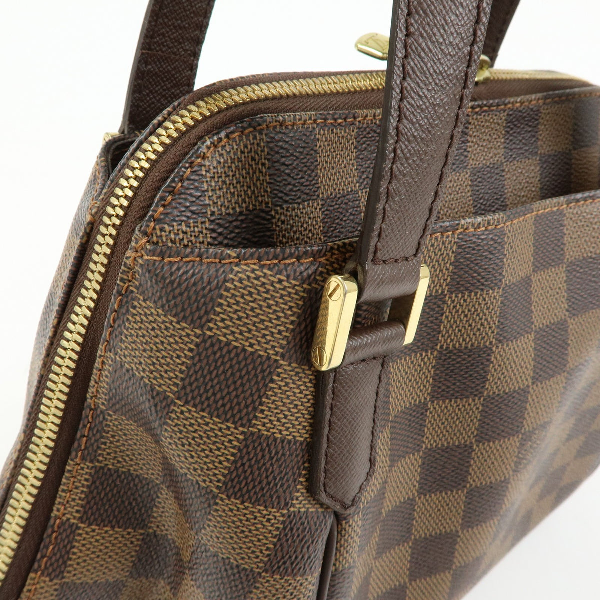 Louis Vuitton Belem Damier Brown Canvas Handbag (Pre-Owned)