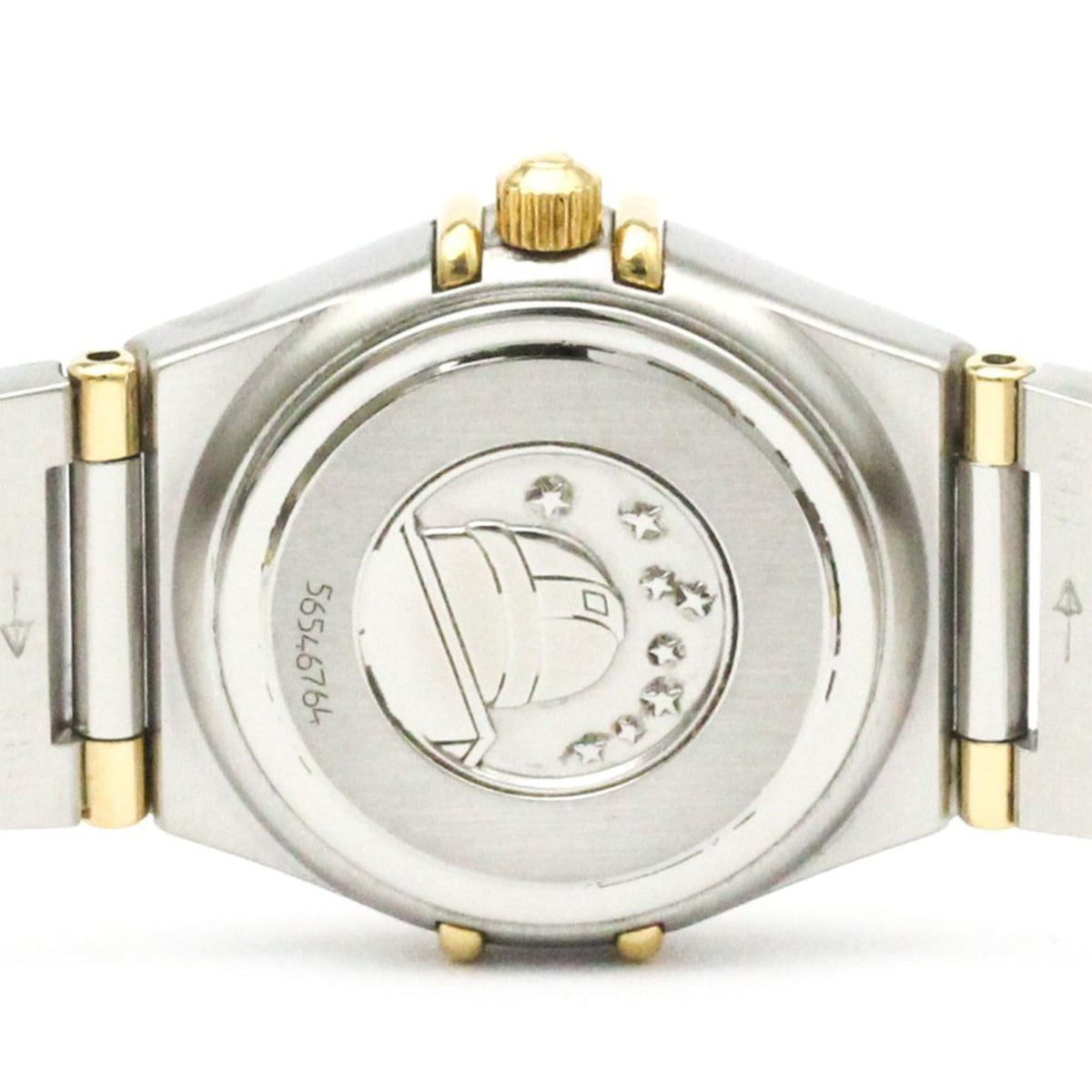 Omega Constellation Quartz Stainless Steel And Yellow Gold With Diamond Bezel And Markers And Mother Of Pearl Watch (Pre-Owned)