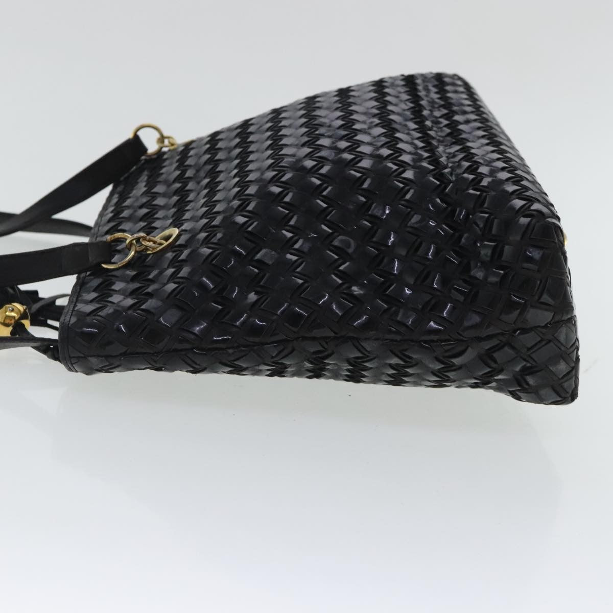 Bally Vintage Patent Leather Black Patent_Leather Crossbody Bag Bag (Pre-Owned)
