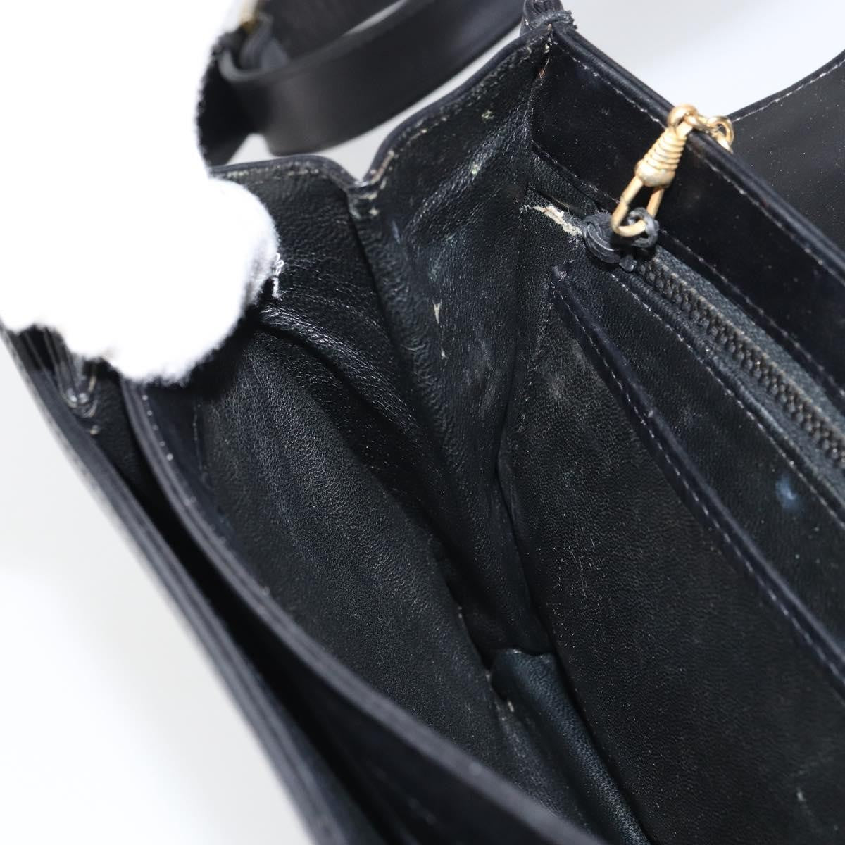 Celine Horse Carriage Leather Black Leather Shoulder Bag Bag (Pre-Owned)