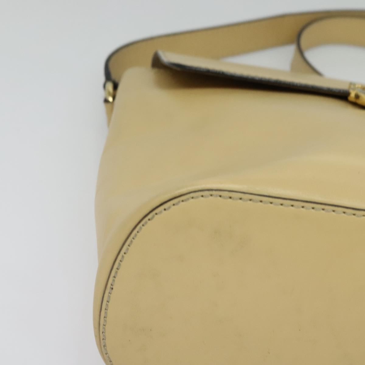 Celine Shoulder Leather Beige Leather Bag (Pre-Owned)
