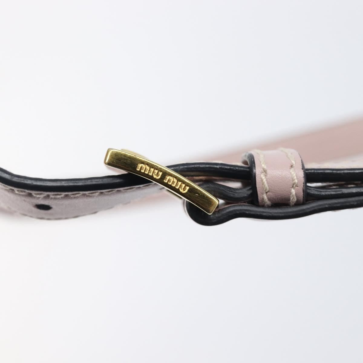 Miu Miu Madras Crystal Flap Leather Pink Leather Crossbody Bag Bag (Pre-Owned)