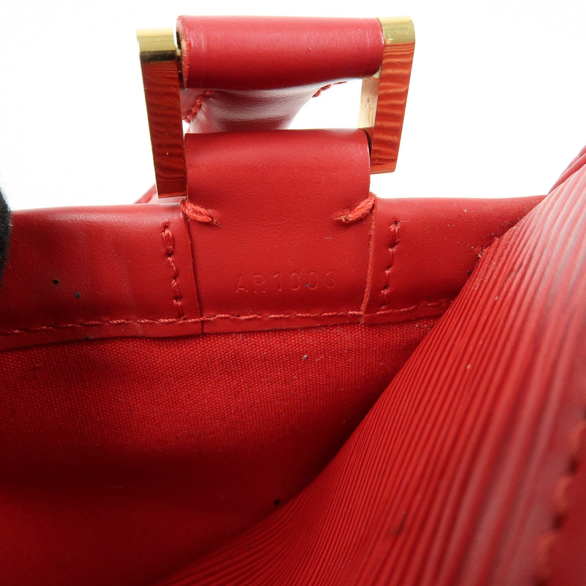 Louis Vuitton Dhanura Epi Leather Red Leather Handbag (Pre-Owned)