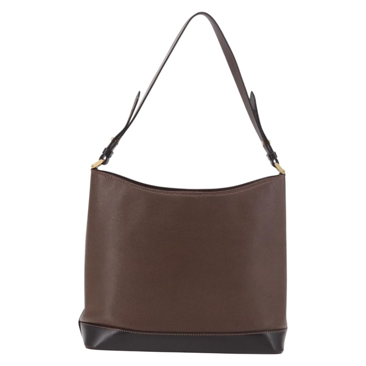 Burberry Vintage Leather Brown Leather Shoulder Bag Bag (Pre-Owned)