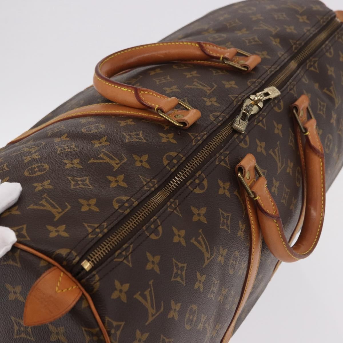 Louis Vuitton Keepall Monogram Canvas Brown Canvas Travel Bag Bag (Pre-Owned)