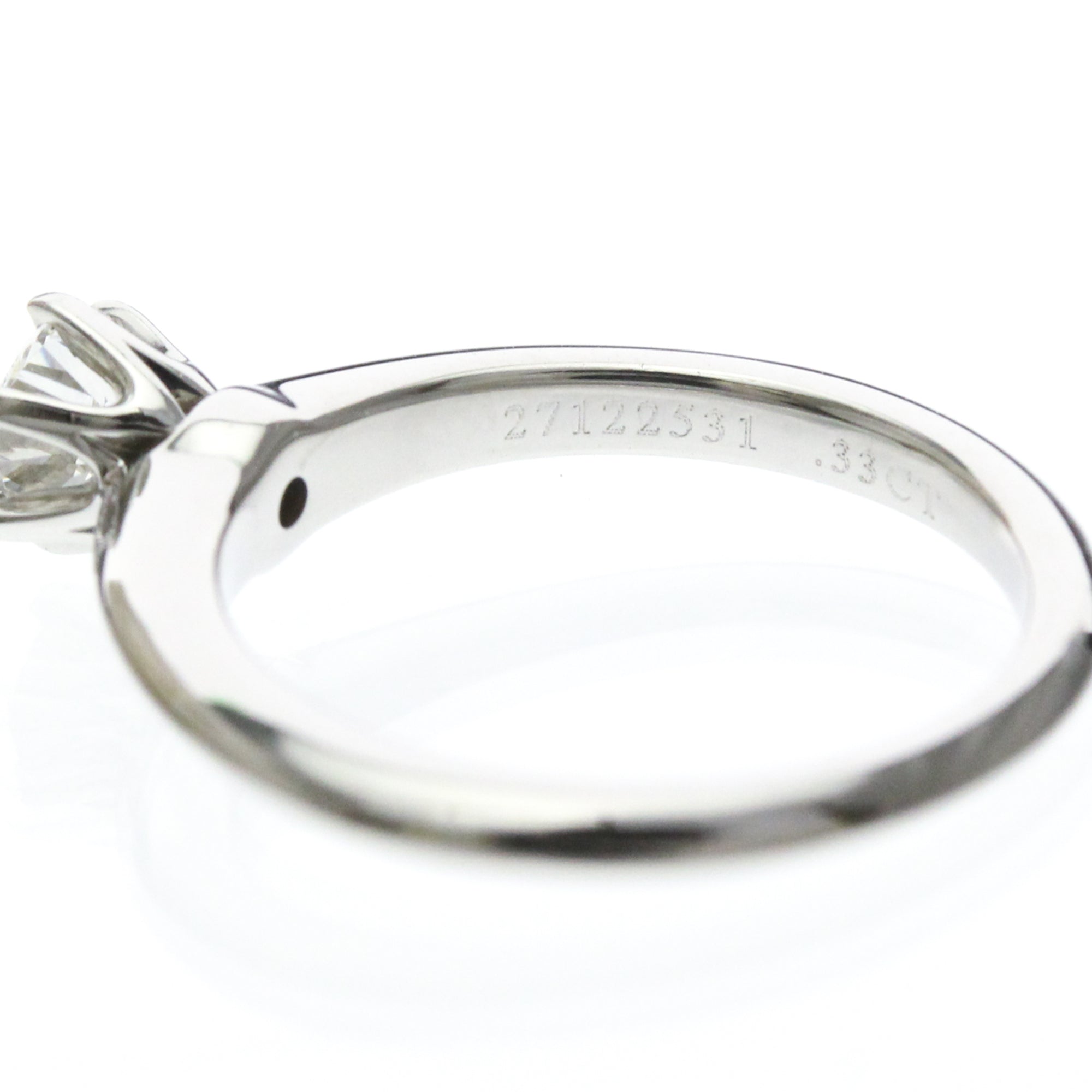 Tiffany & Co. Tiffany Setting Solitaire Platinum With Diamond Silver Platinum Ring Jewelry (Pre-Owned)