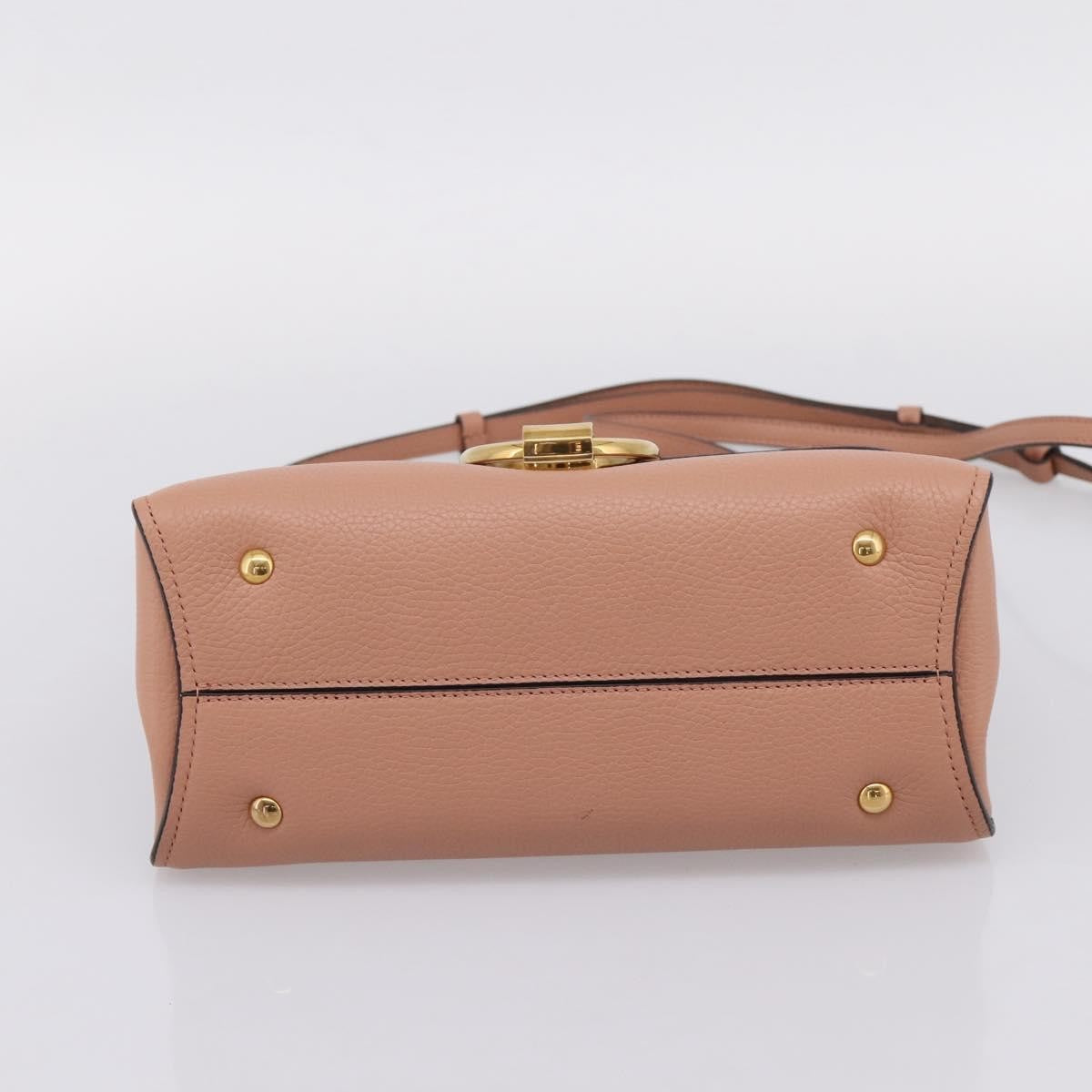 Salvatore Ferragamo Margot Satchel Leather Pink Leather Handbag (Pre-Owned)
