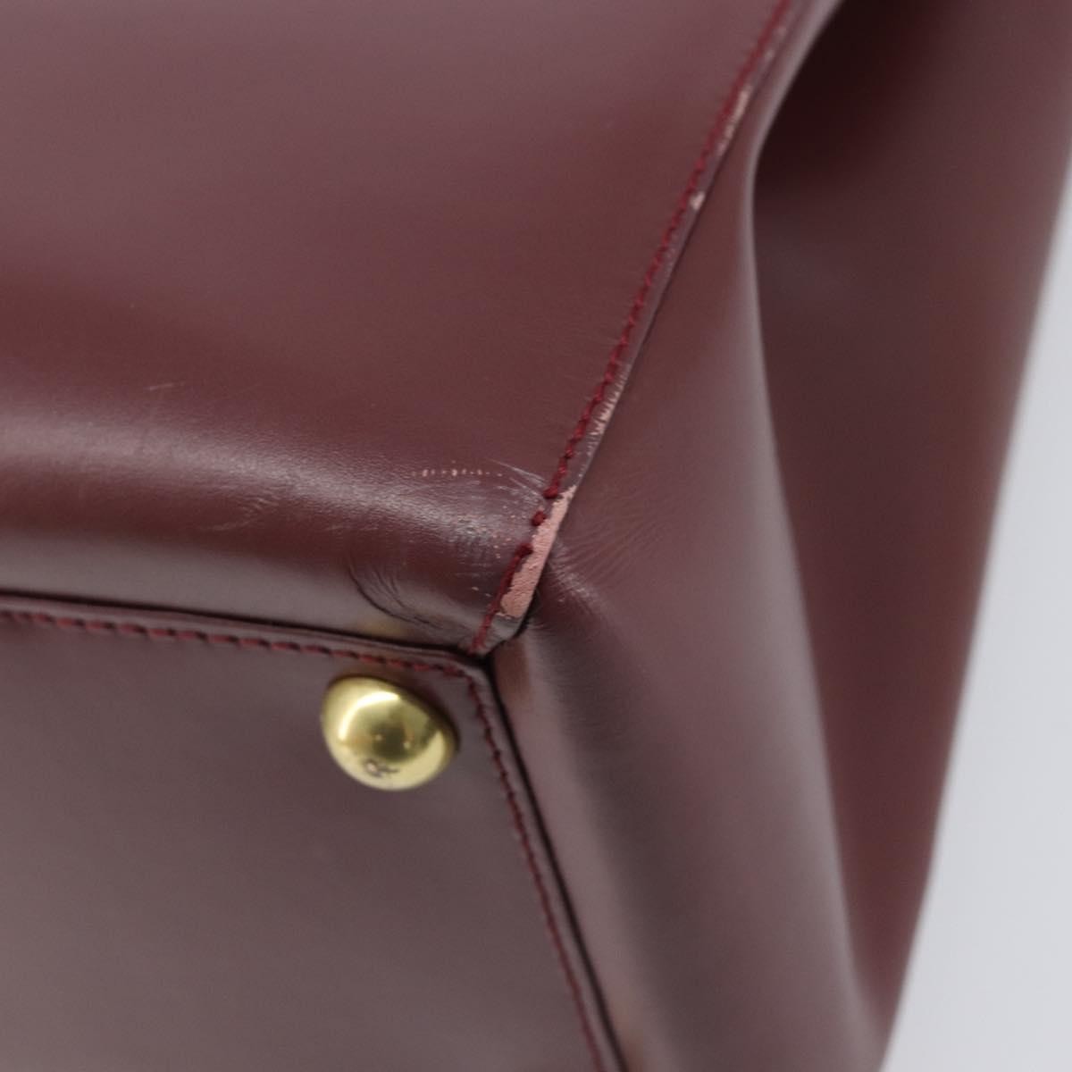 Cartier Must Line Leather Burgundy Leather Handbag (Pre-Owned)