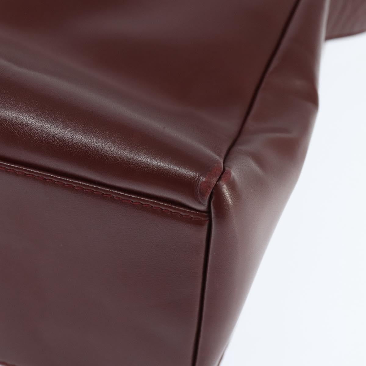 Cartier Must De Cartier Leather Burgundy Leather Shoulder Bag Bag (Pre-Owned)