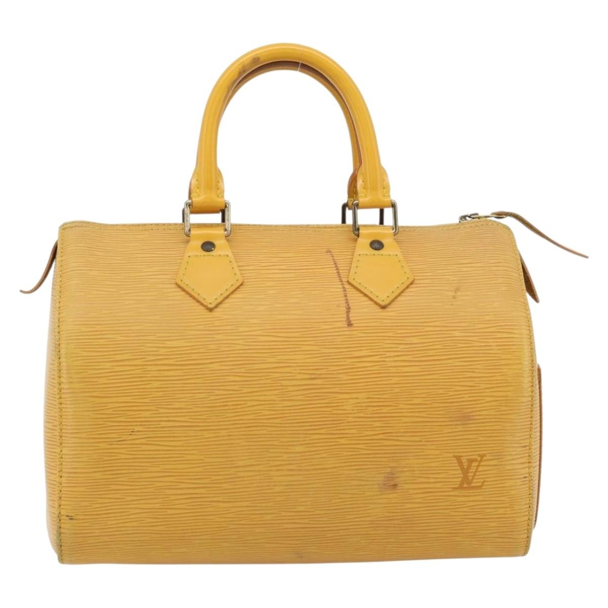 Louis Vuitton Speedy Epi Leather Yellow Leather Handbag (Pre-Owned)