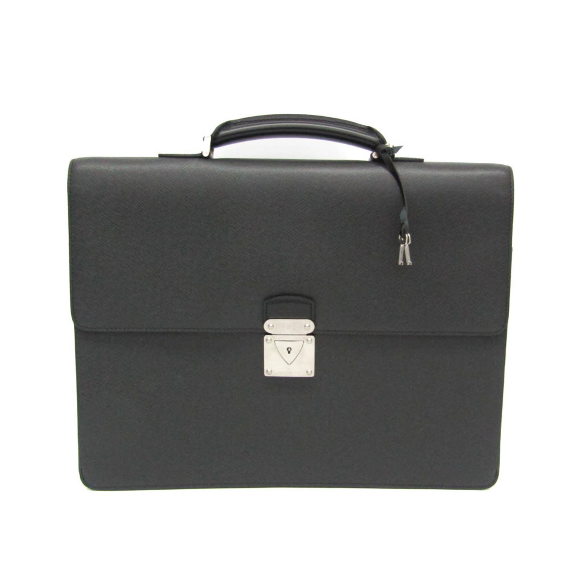 Louis Vuitton Robusto 1 Taiga Leather Black Leather Briefcase Bag (Pre-Owned)