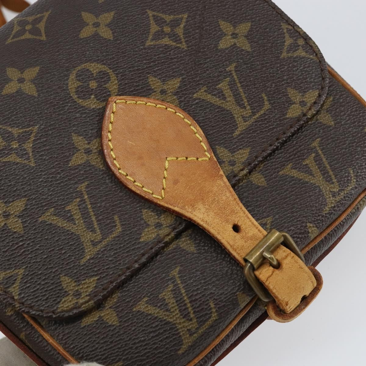 Louis Vuitton Cartouchiere Monogram Canvas Brown Canvas Shoulder Bag Bag (Pre-Owned)