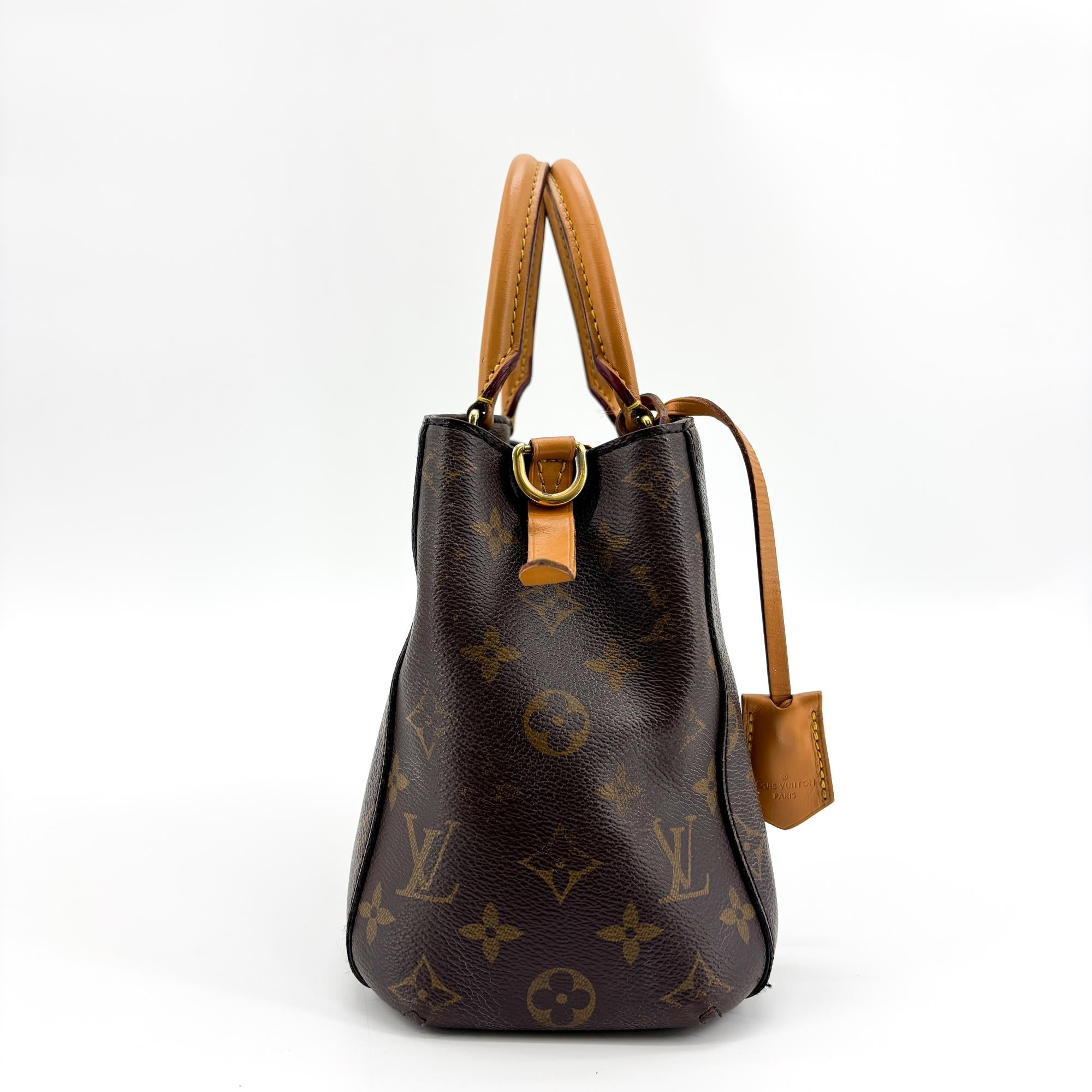 Louis Vuitton Montaigne Monogram Canvas Brown Canvas Handbag (Pre-Owned)