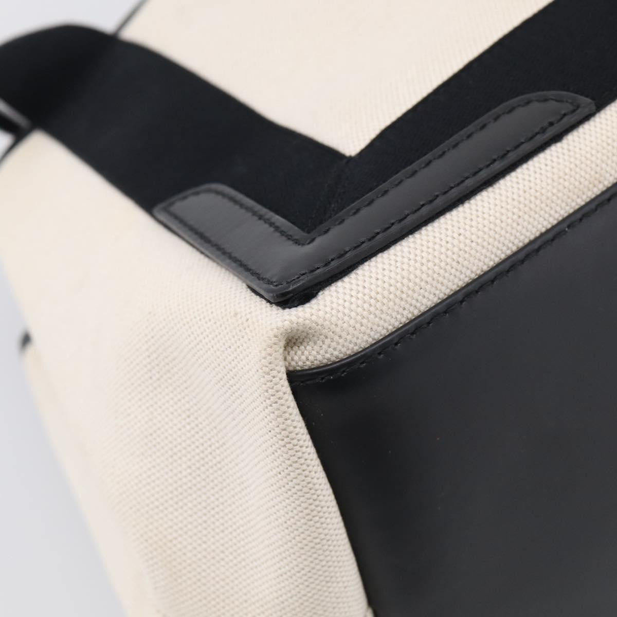 Balenciaga Navy Cabas Canvas With Leather White Canvas Tote Bag Bag (Pre-Owned)