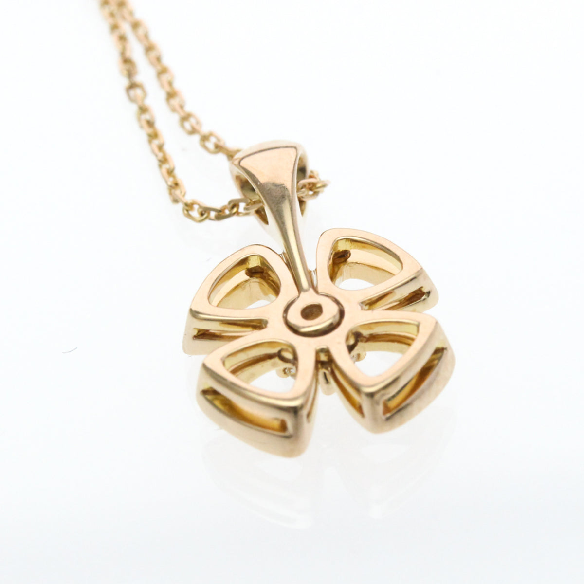 Bvlgari Fiorever Pendant 18K Rose Gold With Ruby And Diamonds Gold Pink_Gold Necklace Jewelry (Pre-Owned)