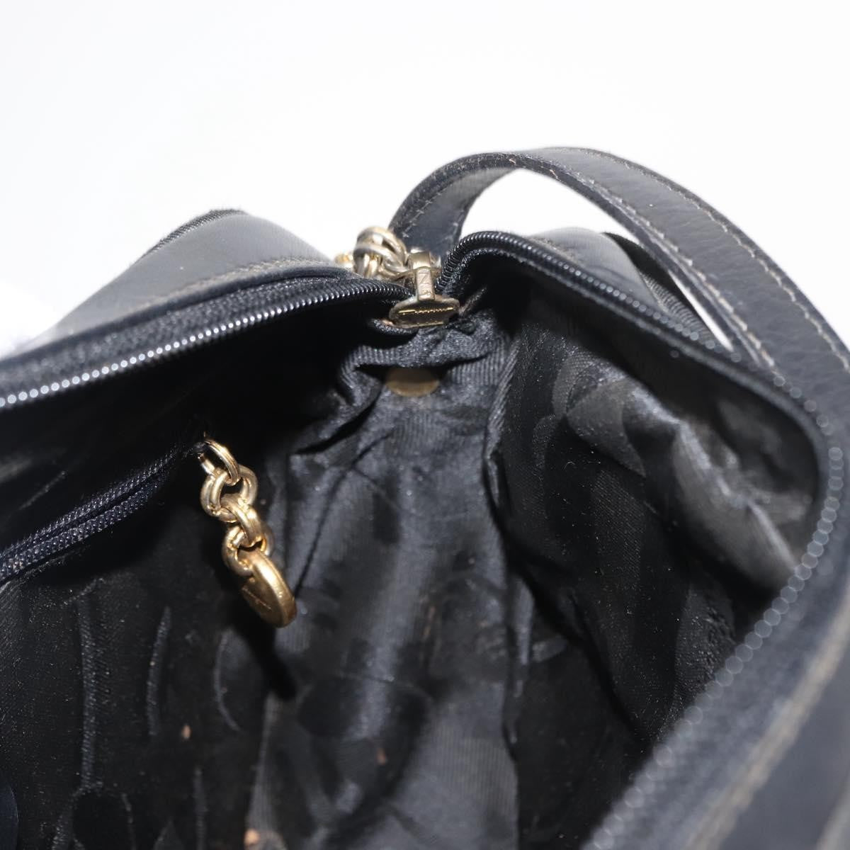 Salvatore Ferragamo Vala Leather Black Leather Shoulder Bag Bag (Pre-Owned)