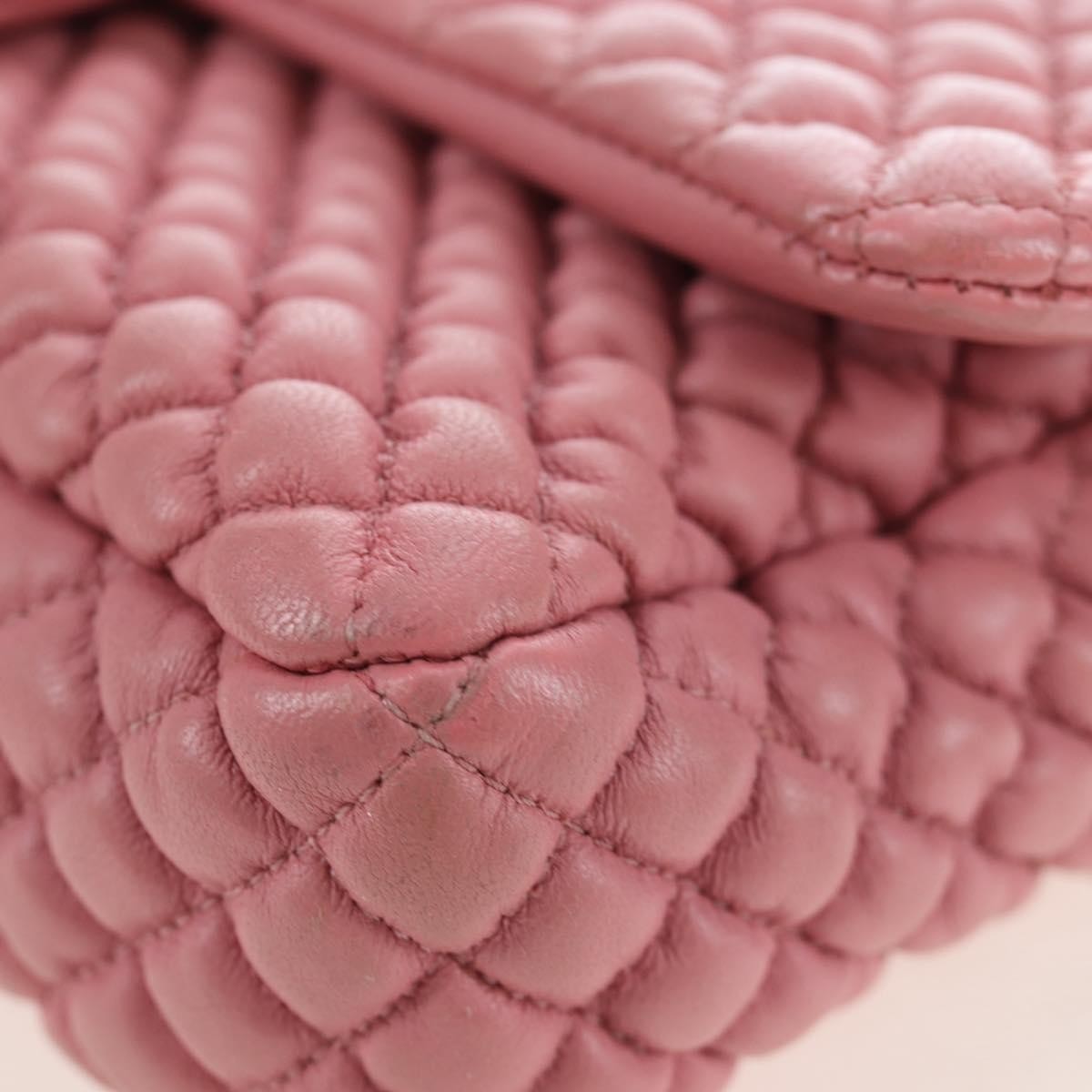 Chanel Flap Shoulder Quilted Lambskin Pink Leather Shoulder Bag Bag (Pre-Owned)