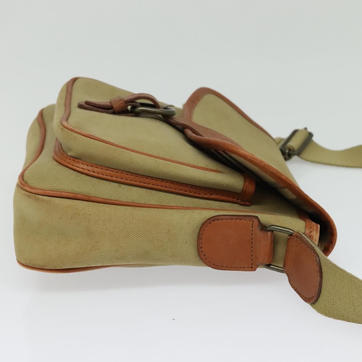 Burberry Front Pocket Messenger Canvas Beige Canvas Shoulder Bag Bag (Pre-Owned)
