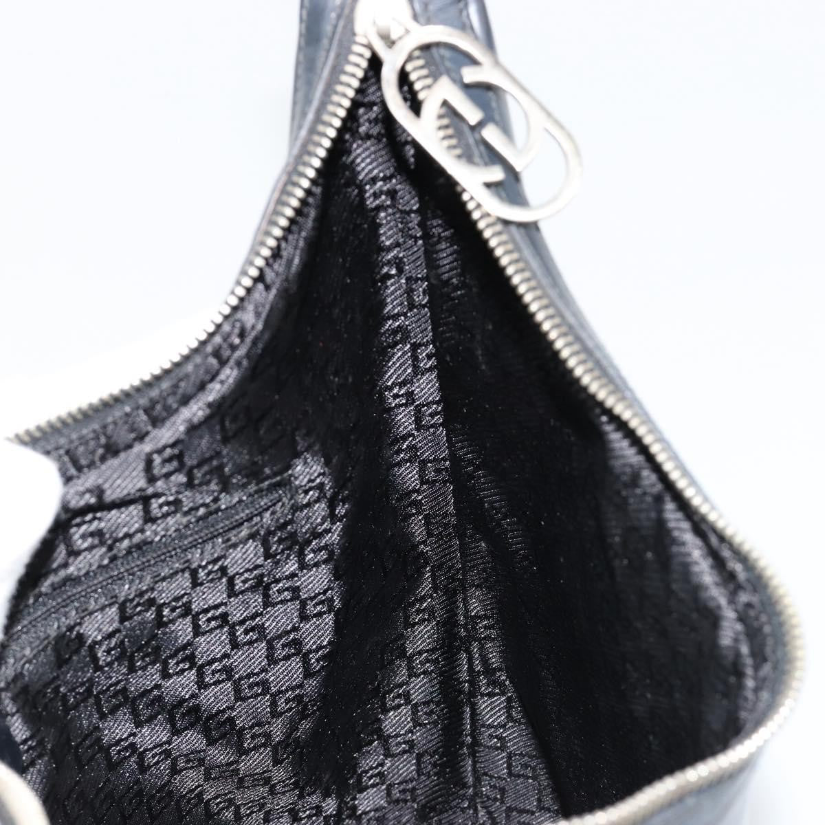 Gucci Zip Hobo Leather Black Leather Handbag (Pre-Owned)