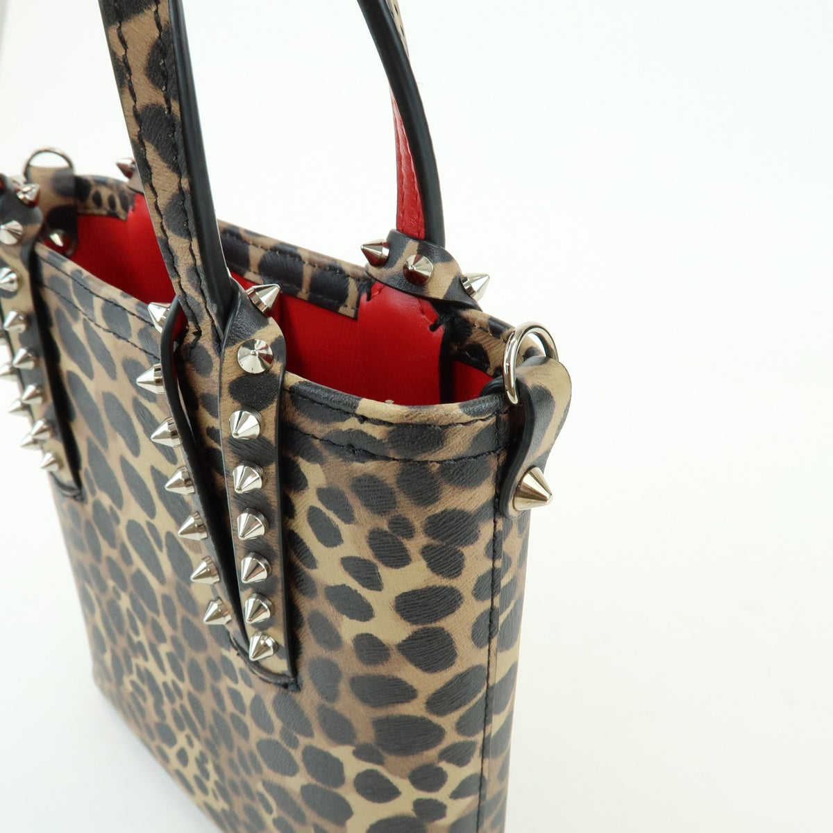 Christian Louboutin Cabata Leather Brown Leather Tote Bag Bag (Pre-Owned)