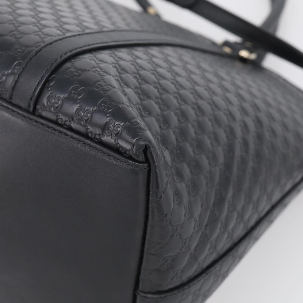 Gucci Guccissima Gg Leather Black Leather Handbag (Pre-Owned)