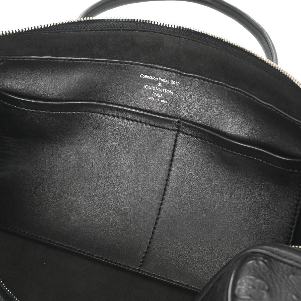 Louis Vuitton Papillon Monogram Black Leather Handbag (Pre-Owned)