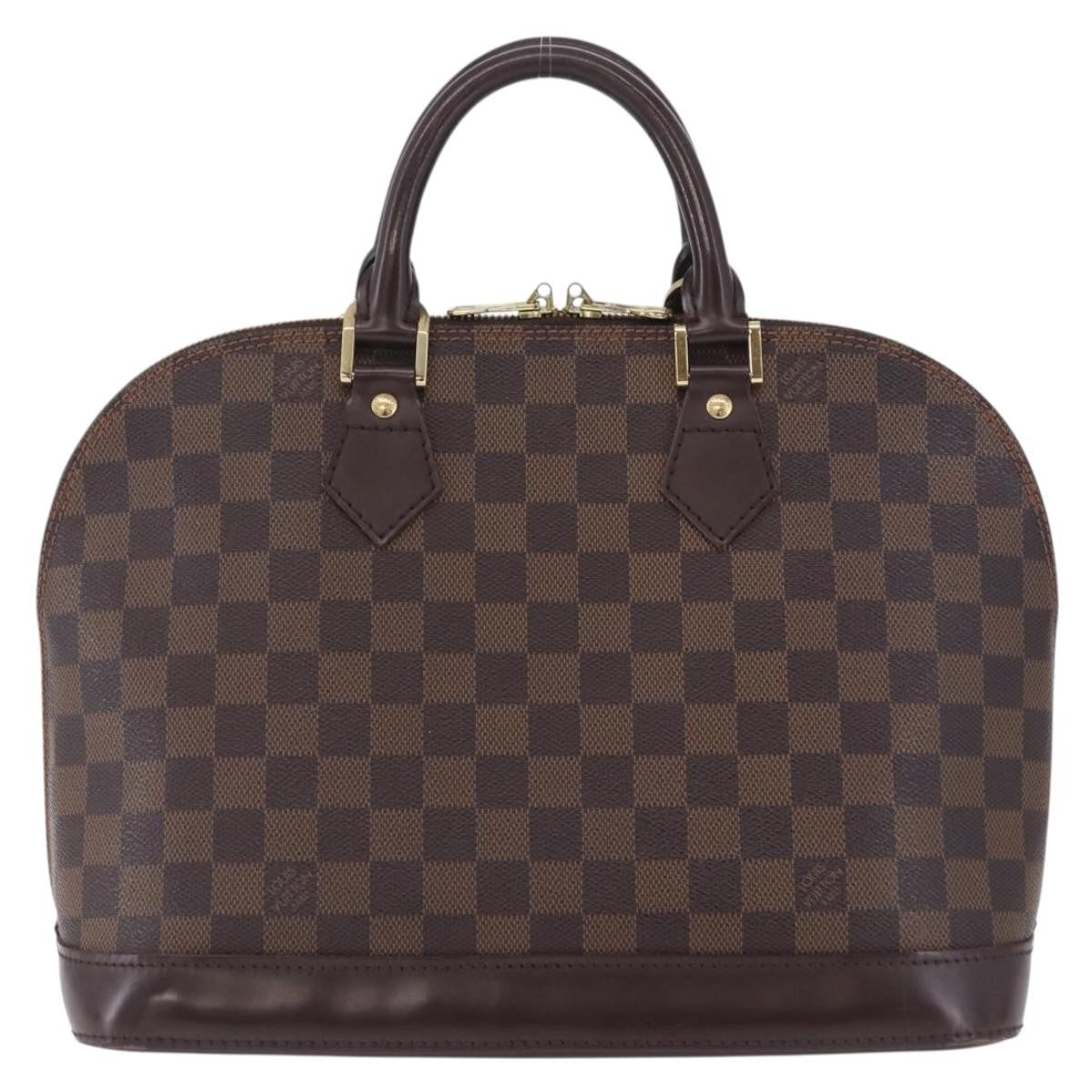 Louis Vuitton Alma Damier Brown Canvas Handbag (Pre-Owned)